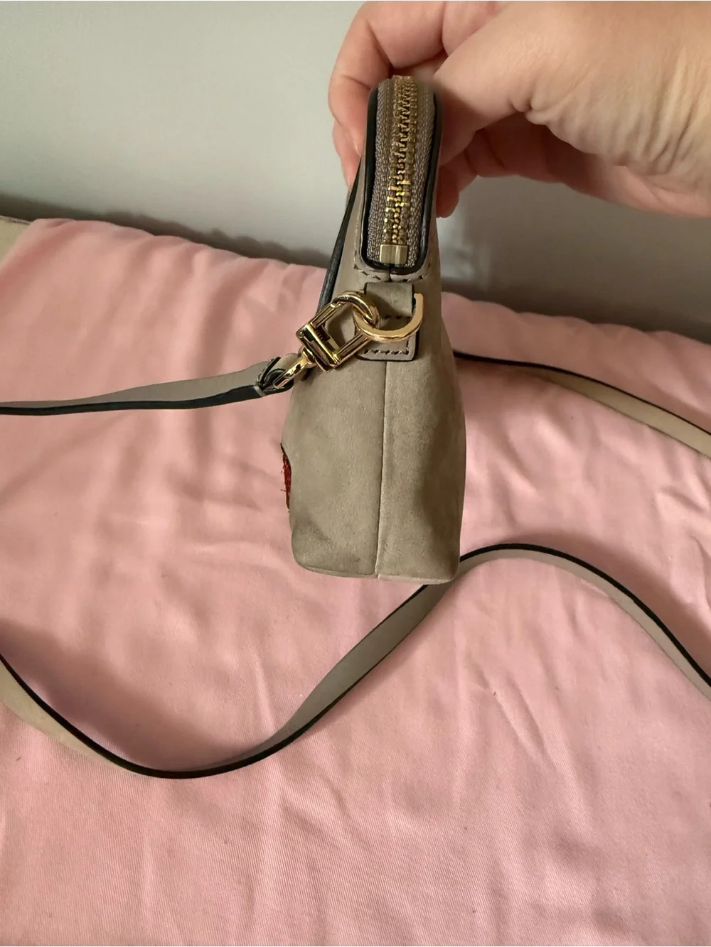 Tory Burch Love and Peace Suede Crossbody